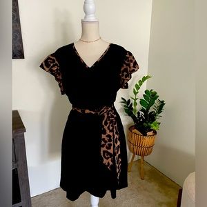 Black little dress with ruffles